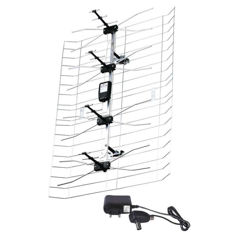 Antena zewnętrzna DVB-T 45 dBi filtr LTE/4G ASP-30 J0666 Emos DVB-T2 UHF VHF DAB