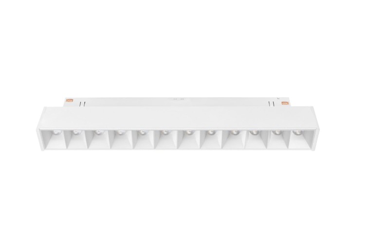 Oprawa Liniowa Lampa Raster LED 20cm 12W do Szynoprzewodu Szyny niskonapięciowy System SHIFT GRID S WLD+40040 WOJNAROWSKI Lighting 3000K Loft nowoczesna sufitowy ścienny oświetlenie szynowe listwa natynkowa podtynkowa 48V biała Inspiracje Premium