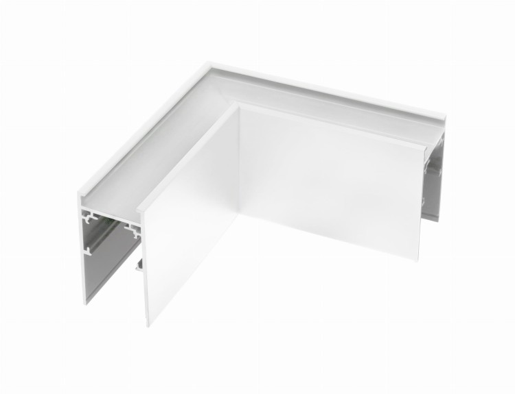 Narożnik poziomy Łącznik do szynoprzewodu kątowy L niskonapięciowy System SHIFT WLD+40020 WOJNAROWSKI Lighting Design Loft nowoczesna 1F sufitowy ścienny oświetlenie szynowe listwa natynkowa podtynkowa zawieszana 48V złączka biały Inspiracje Premium