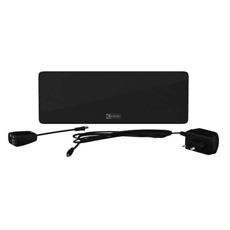 Antena pokojowa wewnętrzna DVB-T 20 dBi filtr LTE/4G HD-101N J0659 Emos DVB-T2 UHF