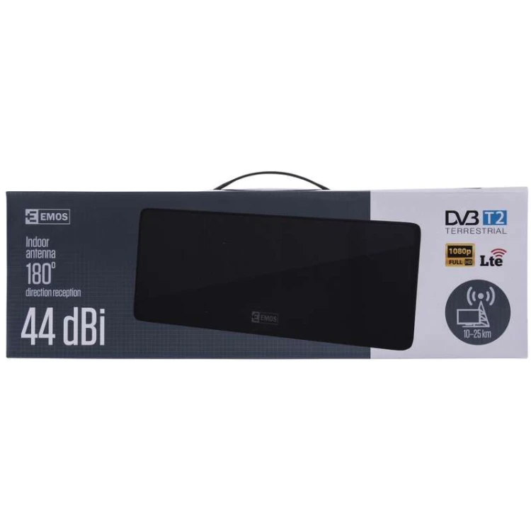 Antena pokojowa wewnętrzna DVB-T 20 dBi filtr LTE/4G HD-101N J0659 Emos DVB-T2 UHF