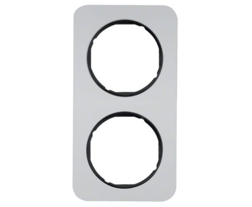 R.1 Ramka 2-krotna, alu/czarny 10122184 HAGER BERKER R.1