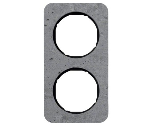 R.1 Ramka 2-krotna, beton/czarny 10122374 HAGER BERKER R.1