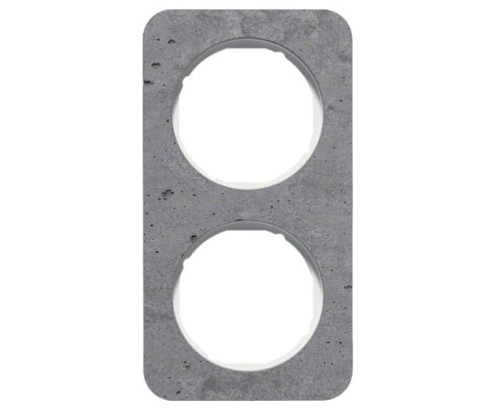 R.1 Ramka 2-krotna, beton/biały 10122379 HAGER BERKER R.1