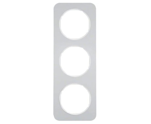 R.1 Ramka 3-krotna, alu/biały 10132174 HAGER BERKER R.1