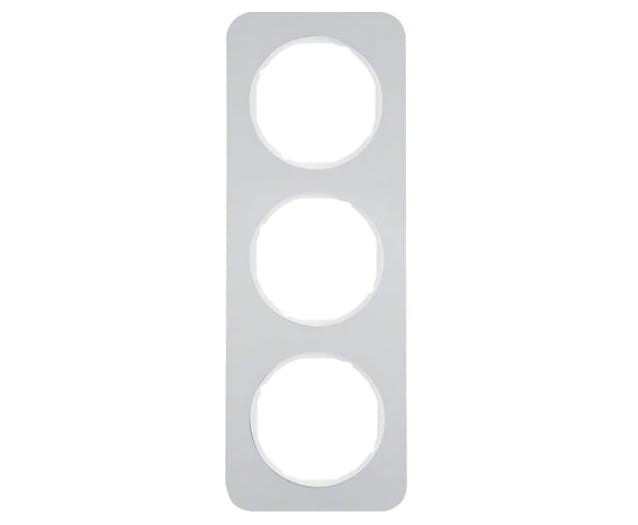 R.1 Ramka 3-krotna, alu/biały 10132174 HAGER BERKER R.1