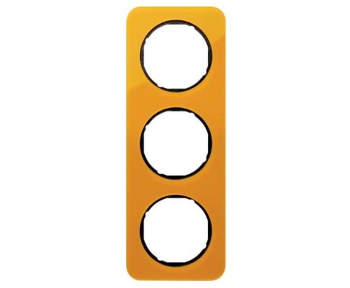 R.1 Ramka 3-krotna, akryl pomarańczowy przezroczysty/czarny 10132334 HAGER BERKER R.1