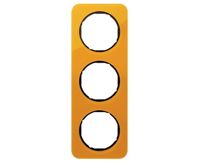 R.1 Ramka 3-krotna, akryl pomarańczowy przezroczysty/czarny 10132334 HAGER BERKER R.1