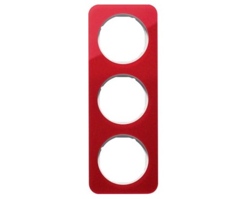 R.1 Ramka 3-krotna, akryl czerwony przezroczysty/biały 10132349 HAGER BERKER R.1