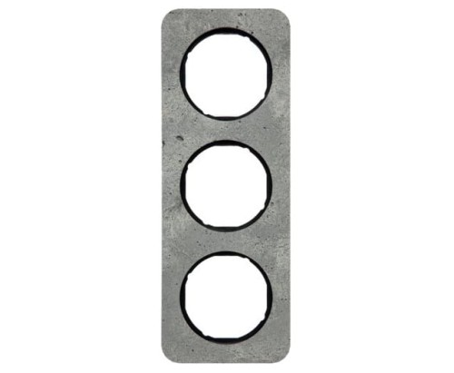 R.1 Ramka 3-krotna, beton/czarny 10132374 HAGER BERKER R.1