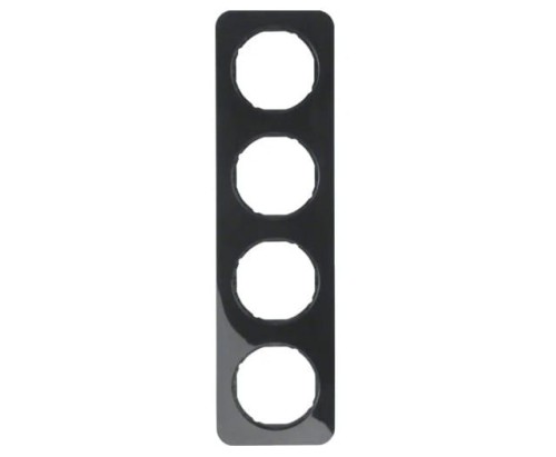 R.1 Ramka 4-krotna, czarny, połysk 10142145 HAGER BERKER R.1