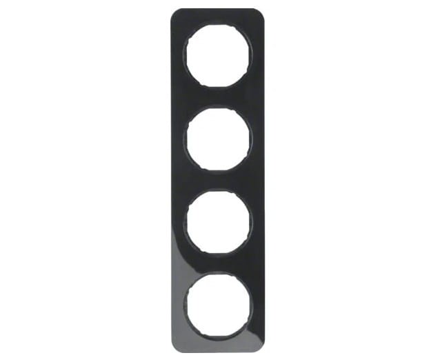 R.1 Ramka 4-krotna, czarny, połysk 10142145 HAGER BERKER R.1