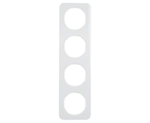 R.1 Ramka 4-krotna, biały, połysk 10142189 HAGER BERKER R.1
