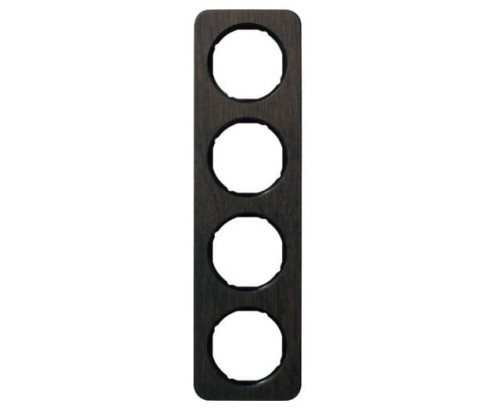 R.1 Ramka 4-krotna, dąb/czarny 10142354 HAGER BERKER R.1