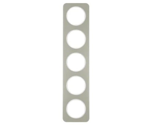 R.1 Ramka 5-krotna, stal szlachetna/biały 10152114 HAGER BERKER R.1