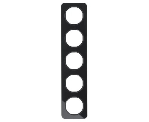 R.1 Ramka 5-krotna, szkło, czarny 10152116 HAGER BERKER R.1