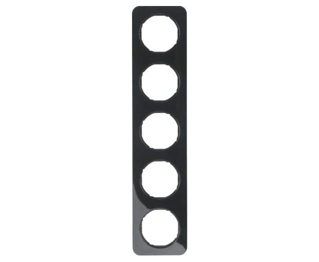R.1 Ramka 5-krotna, czarny, połysk 10152145 HAGER BERKER R.1
