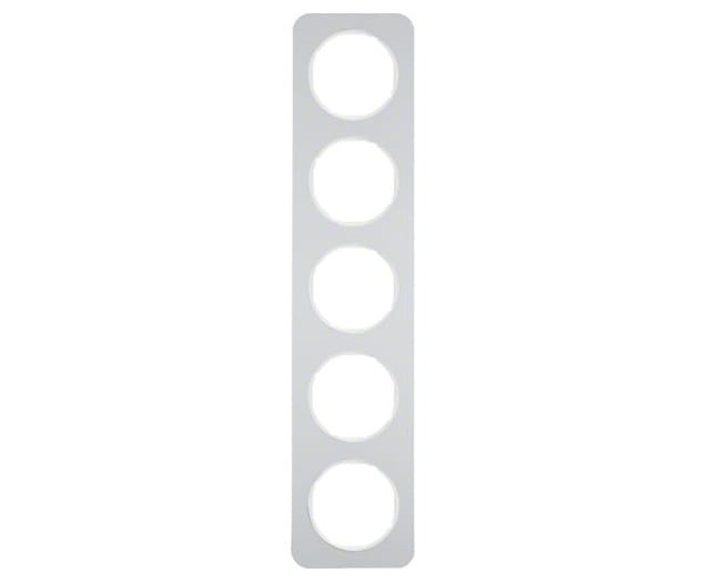 R.1 Ramka 5-krotna, alu/biały 10152174 HAGER BERKER R.1