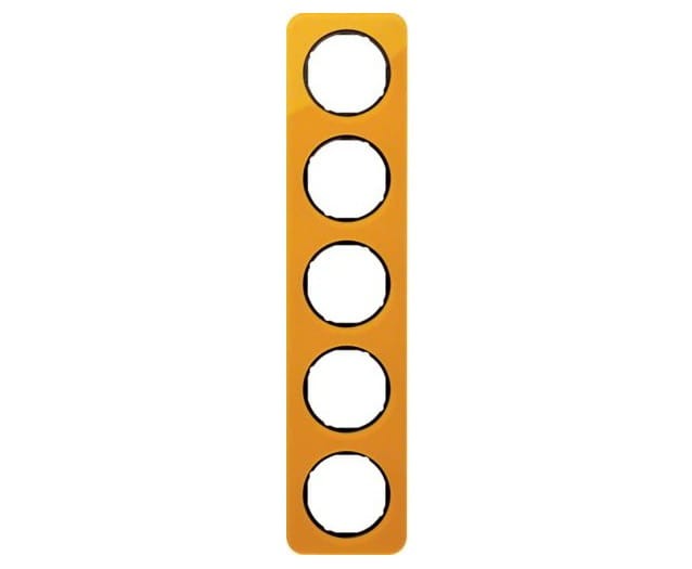 R.1 Ramka 5-krotna, akryl pomarańczowy przezroczysty/czarny 10152334 HAGER BERKER R.1