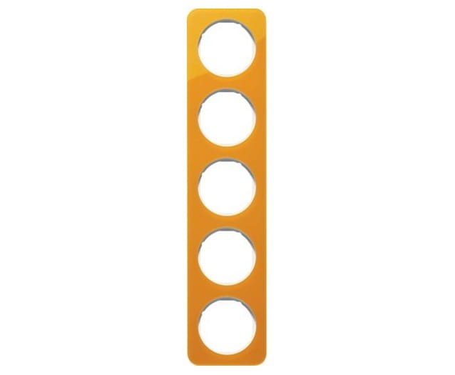 R.1 Ramka 5-krotna, akryl pomarańczowy przezroczysty/biały 10152339 HAGER BERKER R.1