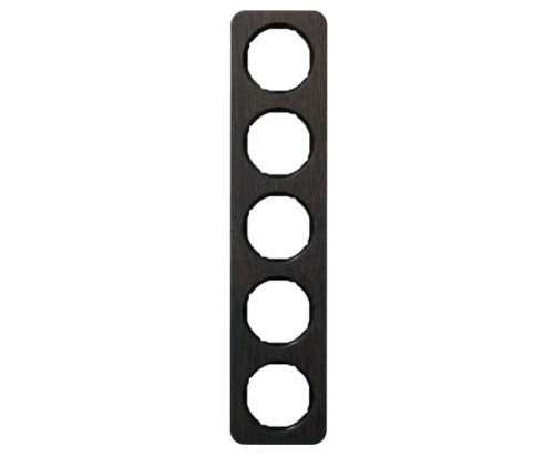 R.1 Ramka 5-krotna, dąb/czarny 10152354 HAGER BERKER R.1