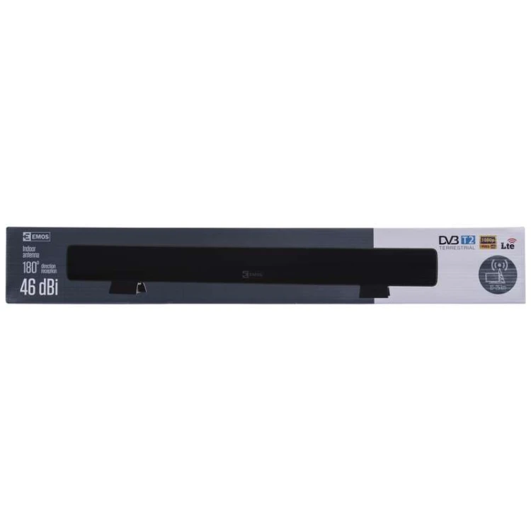 Antena pokojowa wewnętrzna DVB-T 20 dBi filtr LTE/4G HDi 300 J0662 Emos DVB-T2 UHF VHF DAB