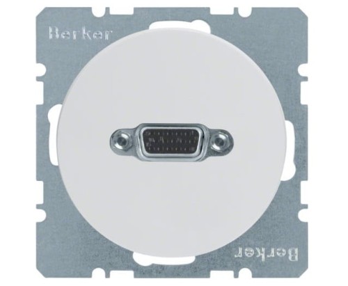 R.1/R.3 Gniazdo VGA zaciski śrubowe biały 3315412089 HAGER BERKER R.1 R.3 Serie 1930 R.classic