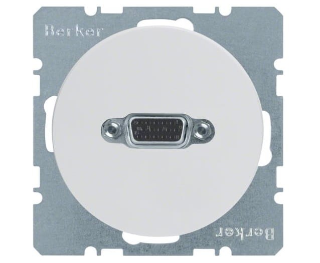 R.1/R.3 Gniazdo VGA zaciski śrubowe biały 3315412089 HAGER BERKER R.1 R.3 Serie 1930 R.classic