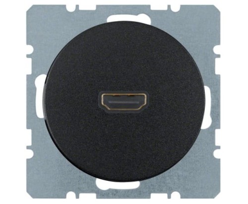 R.1/R.3 Gniazdo HDMI czarny 3315422045 HAGER BERKER R.1 R.3 Serie 1930 R.classic
