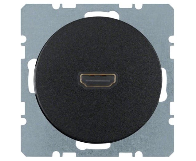 R.1/R.3 Gniazdo HDMI czarny 3315422045 HAGER BERKER R.1 R.3 Serie 1930 R.classic