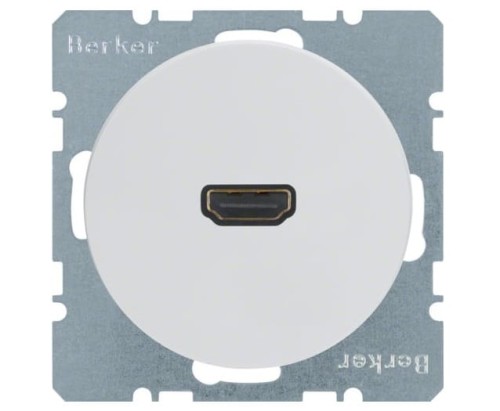 R.1/R.3 Gniazdo HDMI biały 3315422089 HAGER BERKER R.1 R.3 Serie 1930 R.classic