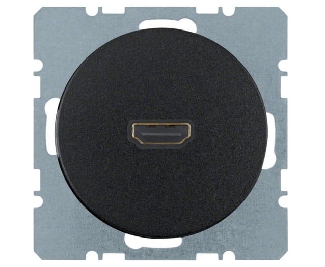 R.1/R.3 Gniazdo HDMI z przyłączem 90° czarny 3315432045 HAGER BERKER R.1 R.3 Serie 1930 R.classic