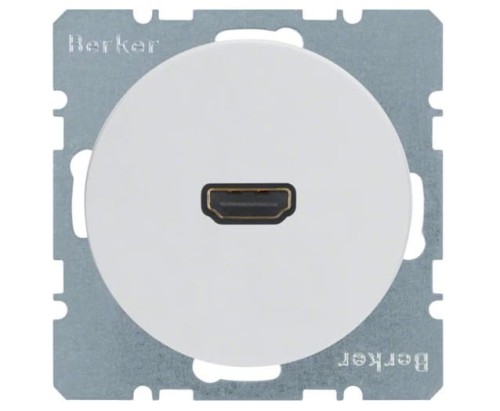 R.1/R.3 Gniazdo HDMI z przyłączem 90° biały 3315432089 HAGER BERKER R.1 R.3 Serie 1930 R.classic
