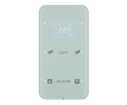 R.1 Sensor dotykowy 2-krotny z reg. temp. konfigurowalny, szkło, biały 75642160 HAGER BERKER R.1
