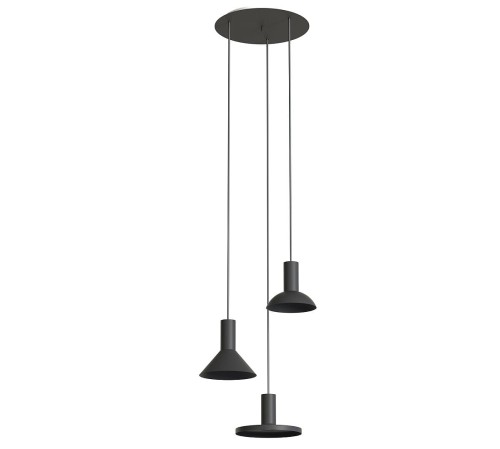 Lampa sufitowa wisząca Industrialna Loft HERMANOS III BLACK 10905 NOWODVORSKI Lighting 3xGU10 nowoczesna oprawa oświetleniowa metal żyrandol czarny czarna zwis Inspiracje Premium