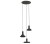 Lampa sufitowa wisząca Industrialna Loft HERMANOS III BLACK 10905 NOWODVORSKI Lighting 3xGU10 nowoczesna oprawa oświetleniowa metal żyrandol czarny czarna zwis Inspiracje Premium