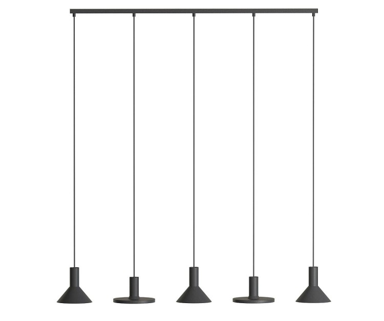 Lampa sufitowa wisząca Industrialna Loft HERMANOS V BLACK 10906 NOWODVORSKI Lighting 5xGU10 nowoczesna oprawa oświetleniowa metal mosiądz żyrandol czarny czarna zwis Inspiracje Premium