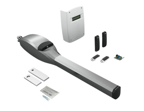 Napęd do bramy skrzydłowej jednoskrzydłowej Tousek SWING X4 HD 1-siłownik S12678MD_4M 500kg 4m X X-4 230V skrzydłowy 1-skrzydłowy 1-skrzydłowej 1-skrzydłowych lewostronny i prawostronny bram skrzydłowych Antracyt Szary automat silnik zestaw z pilotami 4k