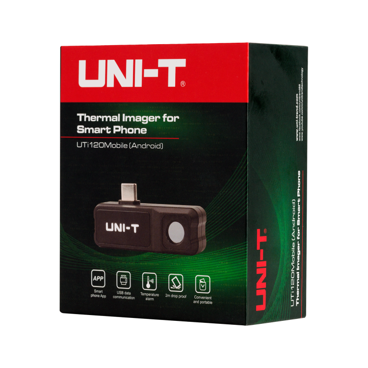 Kamera termowizyjna UTi120Mobile UNI-T MIE0473 USB-C Profesjonalna mobilna do termowizji termowizja do telefonu smartfonu smartfona tabletu pirometr elektroniki
