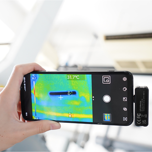 Kamera termowizyjna UTi120Mobile UNI-T MIE0473 USB-C Profesjonalna mobilna do termowizji termowizja do telefonu smartfonu smartfona tabletu pirometr elektroniki