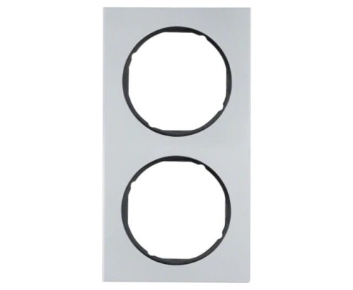 R.3 Ramka 2-krotna, alu/czarny 10122284 HAGER BERKER R.3