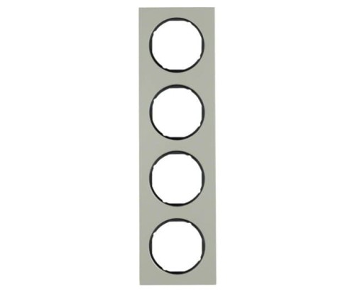 R.3 Ramka 4-krotna, stal szlachetna/czarny 10142204 HAGER BERKER R.3