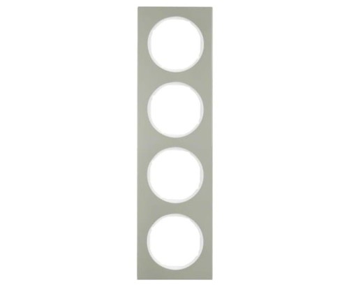 R.3 Ramka 4-krotna, stal szlachetna/biały 10142214 HAGER BERKER R.3