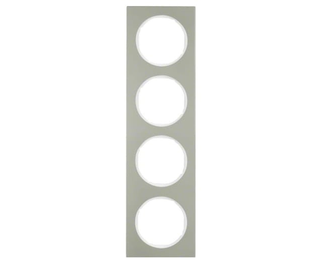 R.3 Ramka 4-krotna, stal szlachetna/biały 10142214 HAGER BERKER R.3