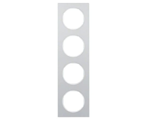 R.3 Ramka 4-krotna, alu/biały 10142274 HAGER BERKER R.3
