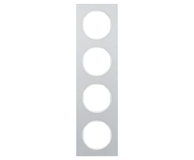 R.3 Ramka 4-krotna, alu/biały 10142274 HAGER BERKER R.3