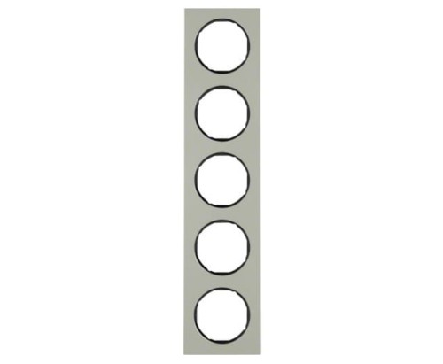 R.3 Ramka 5-krotna, stal szlachetna/czarny 10152204 HAGER BERKER R.3