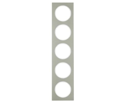 R.3 Ramka 5-krotna, stal szlachetna/biały 10152214 HAGER BERKER R.3
