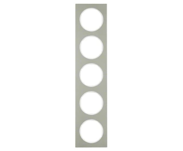 R.3 Ramka 5-krotna, stal szlachetna/biały 10152214 HAGER BERKER R.3