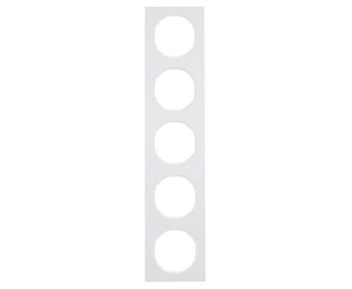 R.3 Ramka 5-krotna, biały, połysk 10152289 HAGER BERKER R.3